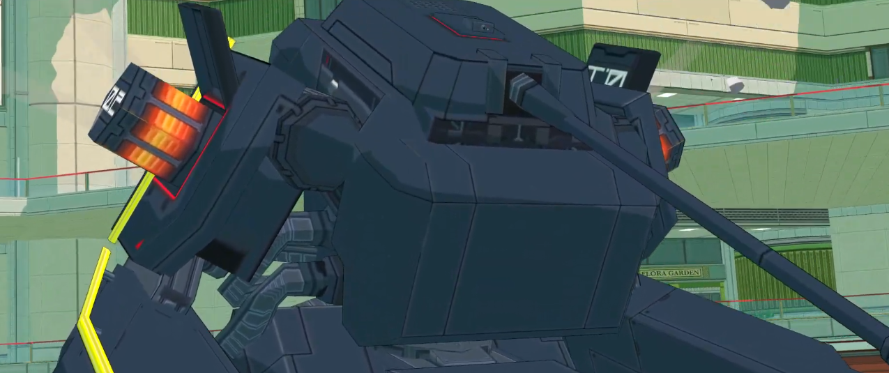 a walking tank enemy in brc, which is pretty much the upper half of a tank attached to a mech body, and it's arms have exhausts